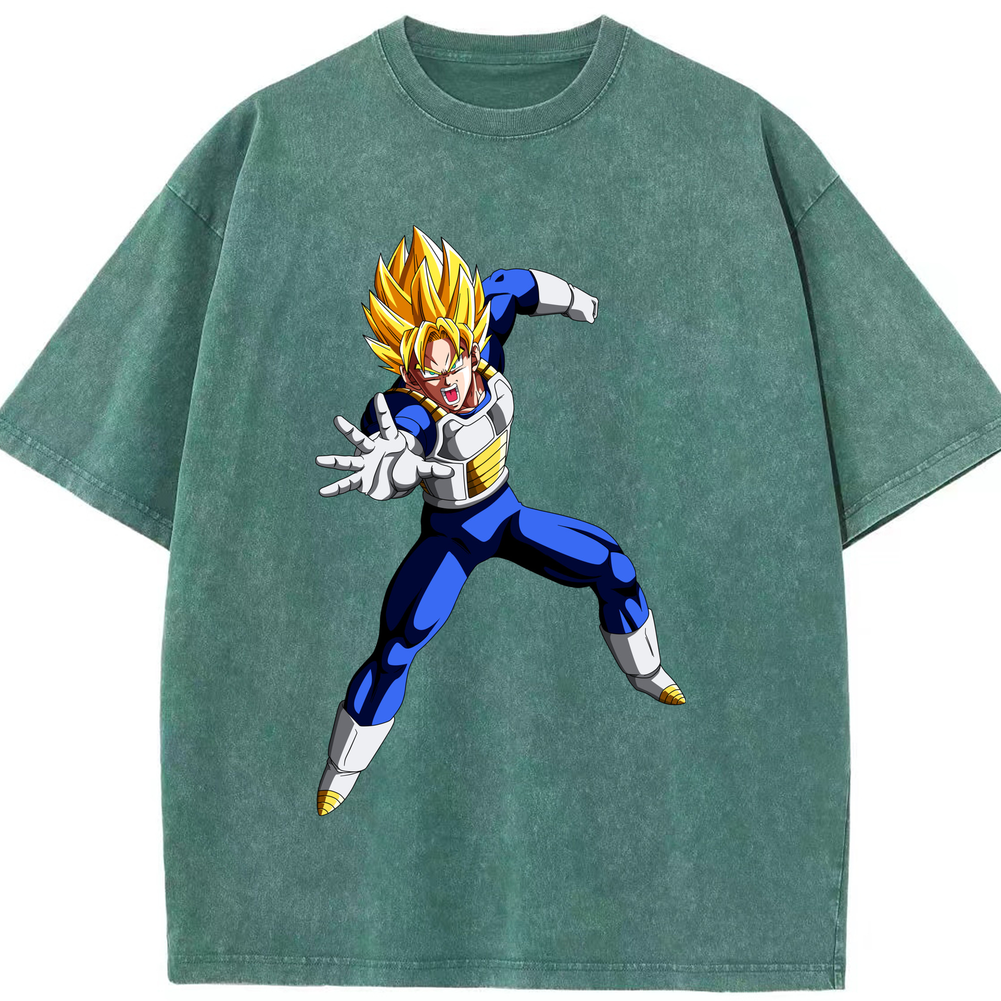 （画像用） ドラゴンボール ベジータ四世（Bejīta Yonsei）DRAGON BALL Vegeta IV 綿100% ヴィンテージ風 半袖Tシャツ（フロントプリント）